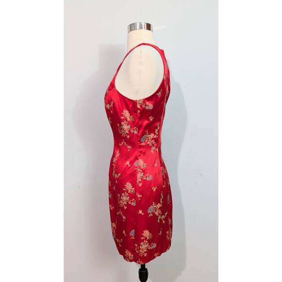 All That Jazz Red Cheongsam Style Slip Dress - Picture 3 of 7